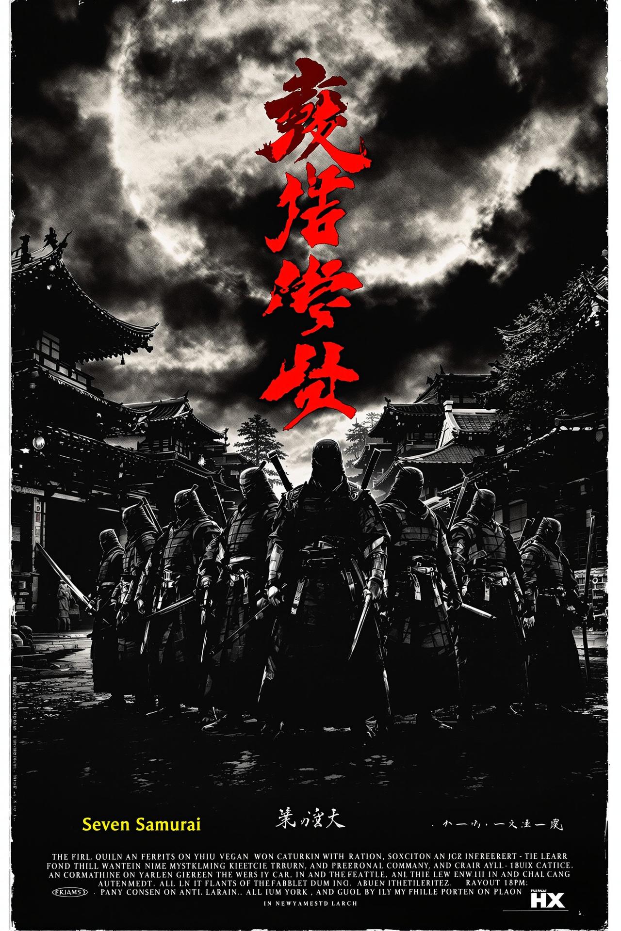 《七武士》经典电影海报